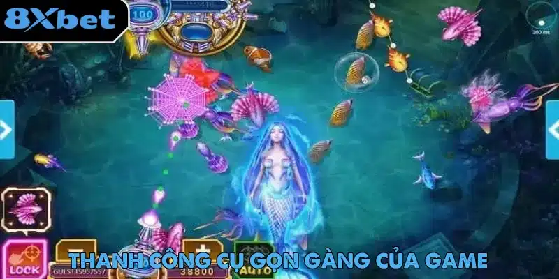 Nhị Gia Bắn Cá sở hữu thanh công cụ gọn gàng và đầy đủ chức năng